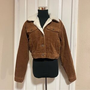 Forever 21 Cream Sherpa-Lined Jacket
